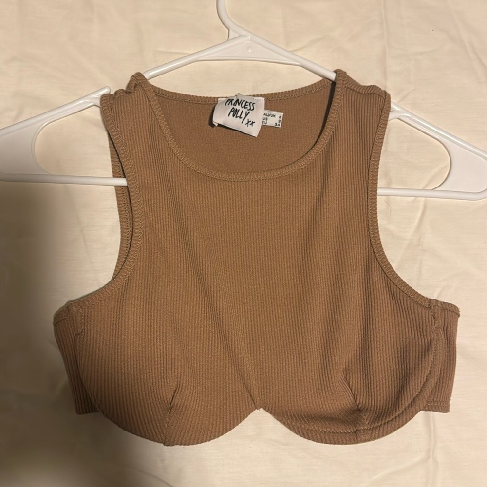 Brown princess Polly crop top